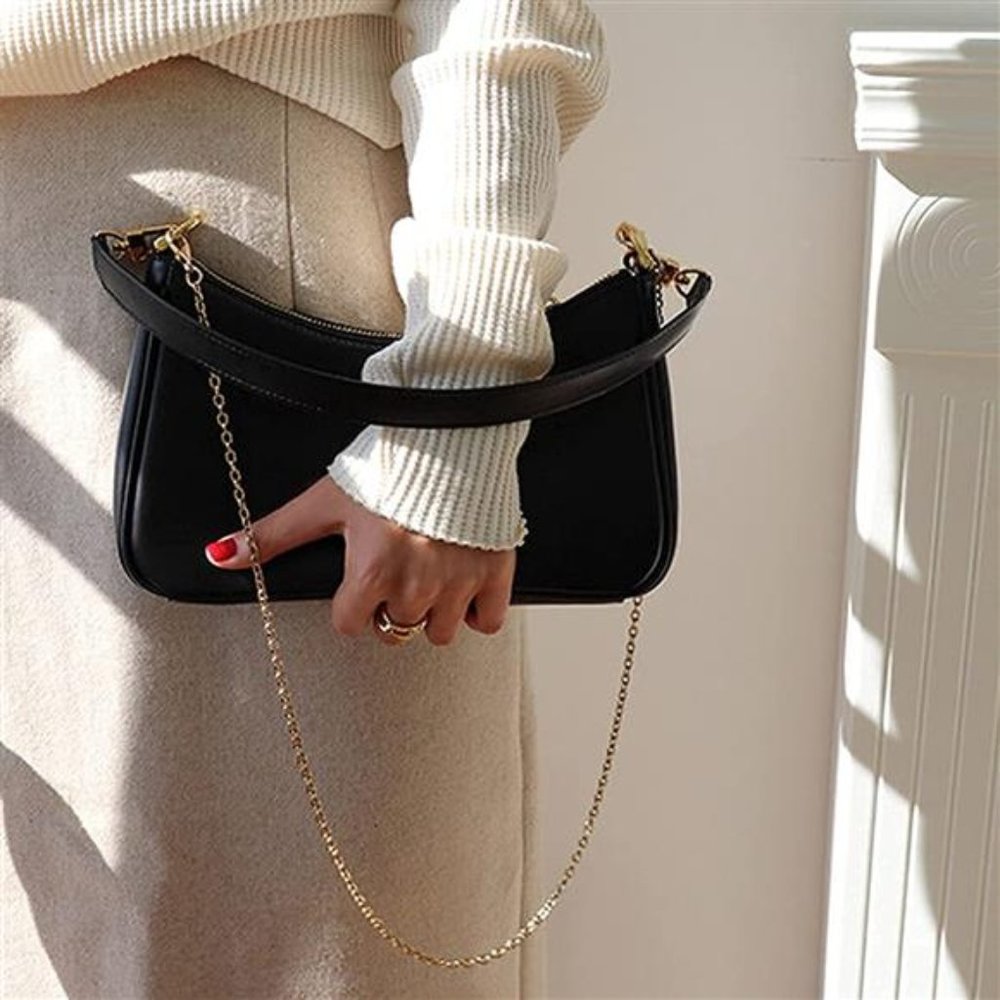 Clutch Tote 2 Removable Straps and Zipper Closure Crossbody Shoulder Purse Women